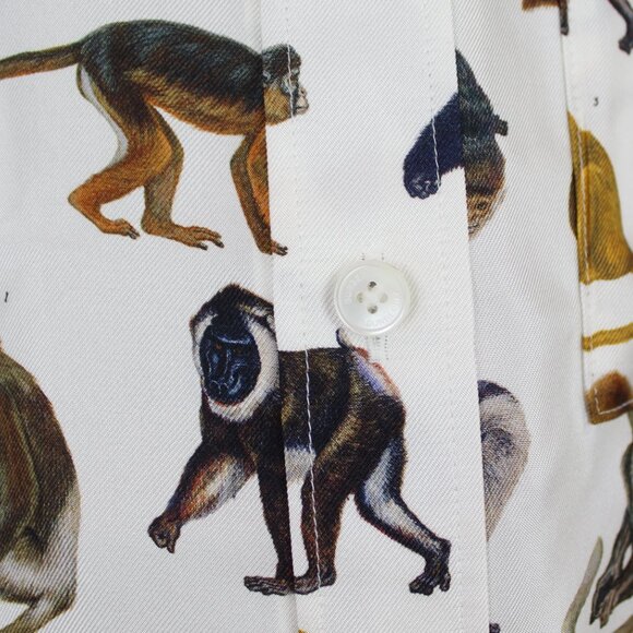 NWT Burberry Monkey Zoo Silk Button Shirt - Picture 12 of 16